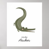 Alligator Kinderzimmer Wall Art Poster (Vorne)
