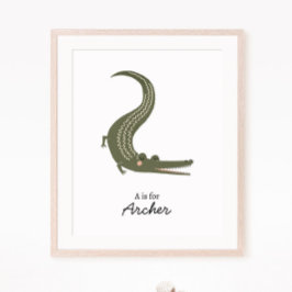 Alligator Kinderzimmer Wall Art Poster