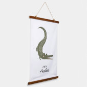 Alligator Kinderzimmer Wall Art Wandteppich Mit Holzrahmen (Gewinkelt)