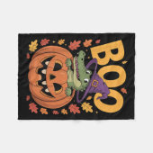 Alligator-Kostüm am KürbisHalloween-Alligator Fleecedecke (Vorderseite (Horizontal))