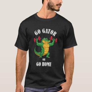Alligator Krafttraining Workout Hanteln Fitnessstu T-Shirt