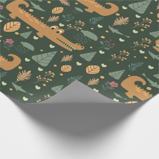 Alligator/Krokodil Geschenkpapier (Ecke)