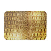 Alligator-/Krokodil-Haut-glänzendes Gold Badematte (Vorderseite)