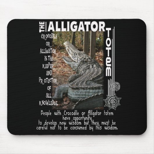 ALLIGATOR-/KROKODIL-TOTEM MOUSEPAD (Vorne)
