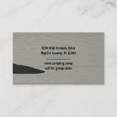 Alligator | Krokodile auf Holzstil Visitenkarte (Rückseite)