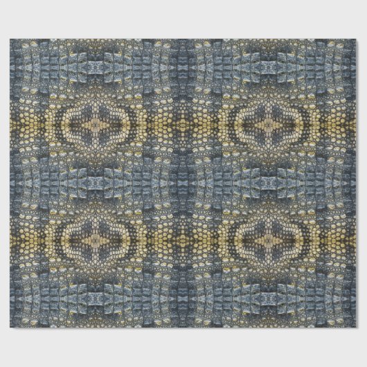Alligator Krokodile Reptile Muster Skin Geschenkpapier (Flach)
