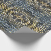 Alligator Krokodile Reptile Muster Skin Geschenkpapier (Ecke)