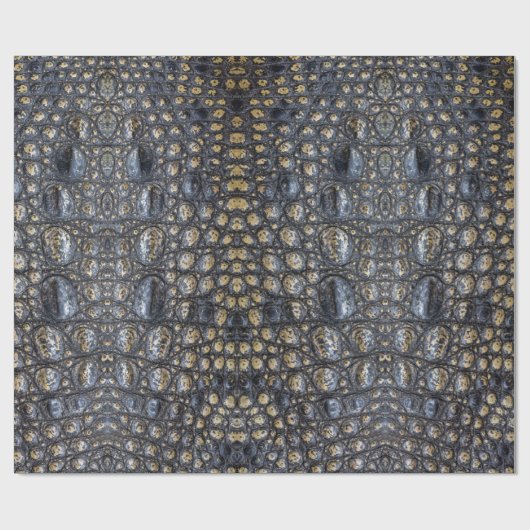 Alligator Krokodile Reptile Muster Skin Geschenkpapier (Flach)