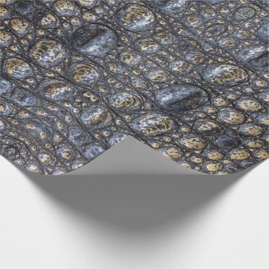 Alligator Krokodile Reptile Muster Skin Geschenkpapier (Ecke)