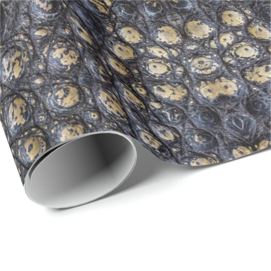 Alligator Krokodile Reptile Muster Skin Geschenkpapier (Rolleneckpunkt)