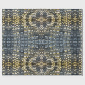 Alligator Krokodile Reptile Muster Skin Geschenkpapier (Flach)