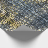 Alligator Krokodile Reptile Muster Skin Geschenkpapier (Ecke)