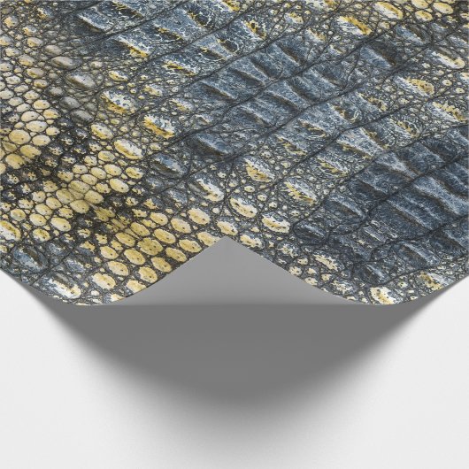 Alligator Krokodile Reptile Muster Skin Geschenkpapier (Ecke)