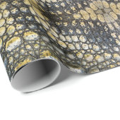 Alligator Krokodile Reptile Muster Skin Geschenkpapier (Rolleneckpunkt)