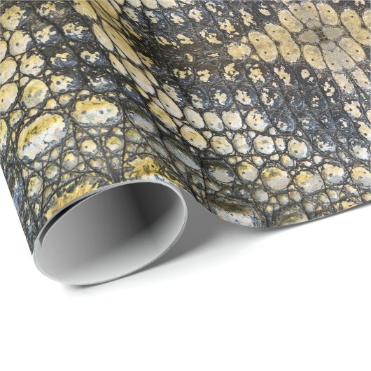 Alligator Krokodile Reptile Muster Skin Geschenkpapier (Rolleneckpunkt)
