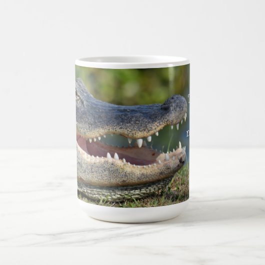 Alligator Lächeln Grinning Gator Fotografisch Kaffeetasse (Mittel)