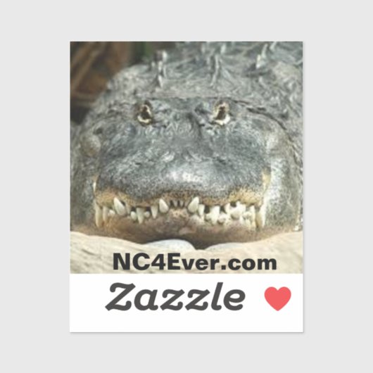 Alligator Laptop Sticker von NC4Ever.com (Blatt)