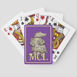 Alligator Liebe Louisiana Spielkarten Monogrammier
