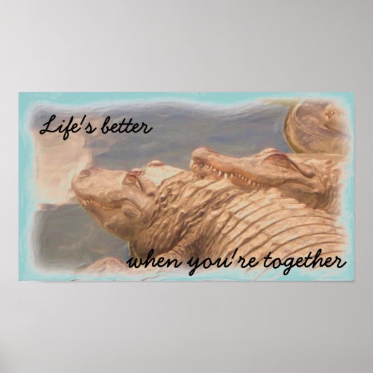 Alligator-Liebe-Poster Poster (Vorne)