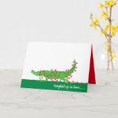 Alligator-Liebe Valentinkarte Karte (Gelbe Blume)