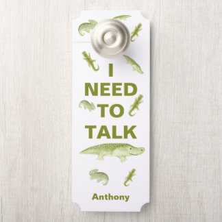 Alligator Lizard I muss Typografie nennen Türanhänger