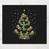 Alligator Lover Xmas Weihnachtsgeschenk Alligator Schaumweinetikett (Einzelnes Label)