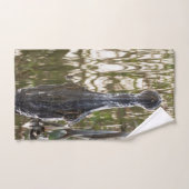 Alligator-Lurking in Sumpfgewässern Badhandtuch Set (Handtuch)