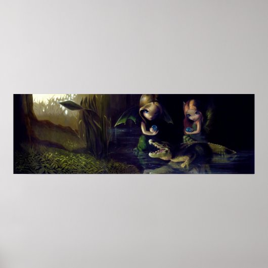 Alligator Magic ART PRINT Featasy surrealismus Poster (Vorne)
