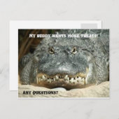 Alligator Mehr Leckereien Postkarte (Vorne/Hinten)