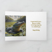 Alligator Men's Happy Birthday Card Karte (Innenseite)