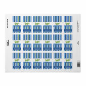 Alligator Miniature Candy Wrappers - Blau/Grün Adressaufkleber (Vorne)