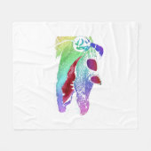 Alligator mit Kopfhörer und Sonnenbrille Fleecedecke (Vorderseite (Horizontal))