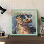 Alligator mit Sonnenbrille Poster