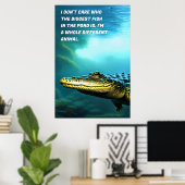 Alligator Motivation Art Poster (Heimbüro)