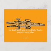 Alligator-Müll Postkarte (Vorderseite)