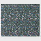 Alligator-Muster Geschenkpapier (Flach)