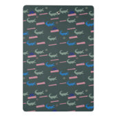 Alligator-Muster Mini Klemmbrett (Rückseite)