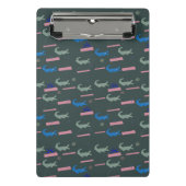 Alligator-Muster Mini Klemmbrett (Vorderseite)