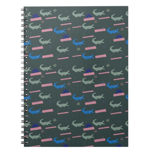 Alligator-Muster Notizblock (Vorderseite)