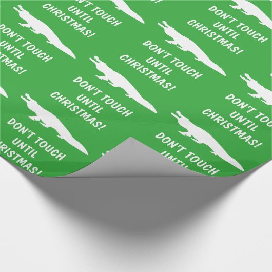 Alligator: Nicht tun Touch bis Weihnachten! Geschenkpapier (Ecke)