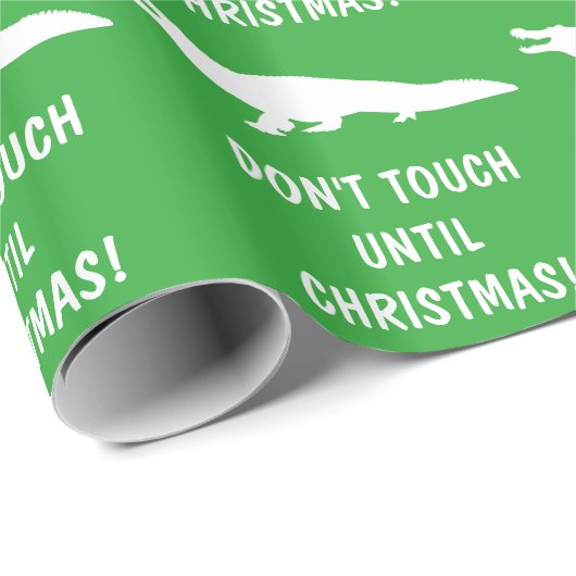 Alligator: Nicht tun Touch bis Weihnachten! Geschenkpapier (Rolleneckpunkt)