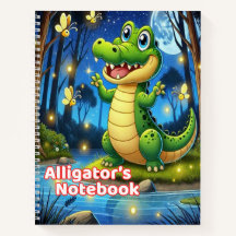 Alligator-Notizbuch/Süßes Schulnotizbuch für Kinde