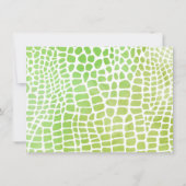 Alligator oder Krokodil Vielen Dank Hinweis Statio Einladung (Rückseite)