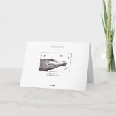 Alligator- oder Krokodillibellenspaß-Kunstzeichnen Karte (Rückseite)
