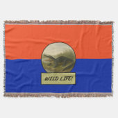 Alligator Orange und Blue Throw Blanket Decke (Vorderseite)