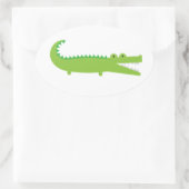 Alligator Ovaler Aufkleber (Tasche)