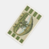Alligator & Palmen Serviette (Ecke)