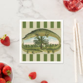 Alligator & Palms Serviette (Beispiel)