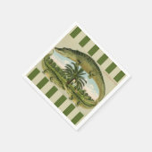 Alligator & Palms Serviette (Ecke)