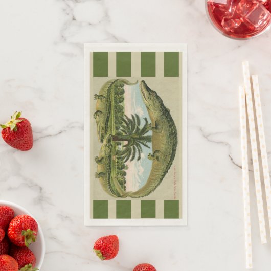 Alligator & Palms Serviette (Beispiel)